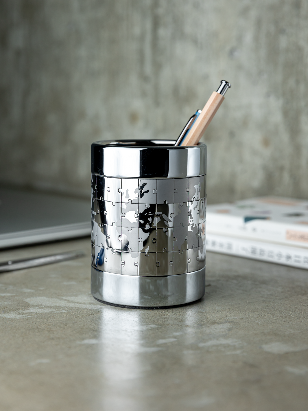 Pen Stand - Silver matt continental IF-798